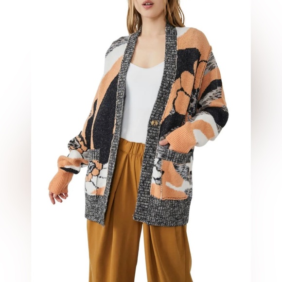 NEW FREE PEOPLE - August Cardigan in Peach - Picture 1 of 7